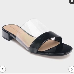 Clear Acrylic Heeled Slide Sandals Who What Wear